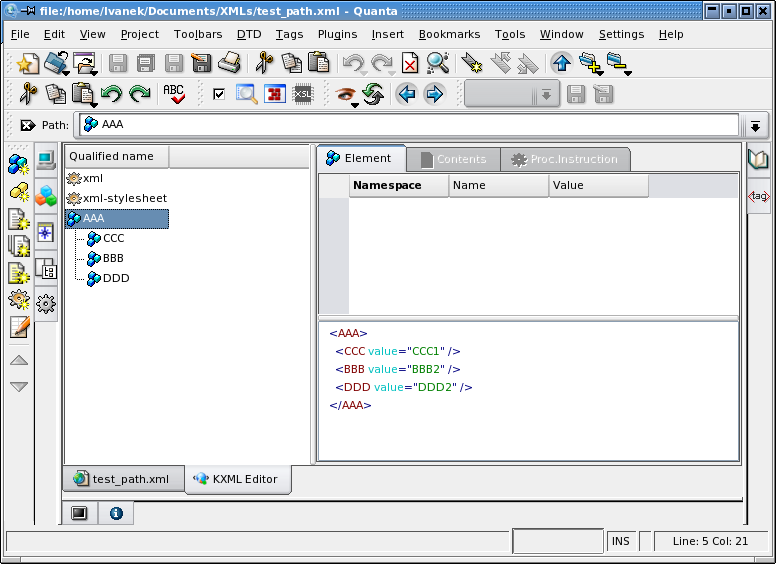 KXML Editor as plugin